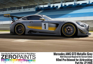Zero Paints ZP-1466 Mercedes AMG GT3 Metallic Gray (Matt) Paint 60ml – image 4