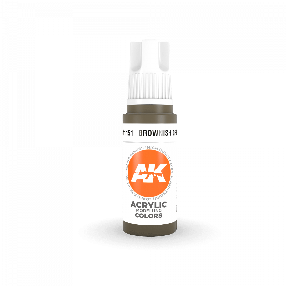 AK Interactive AK11151 BROWNISH GREEN – STANDARD 17ml – zdjęcie 2