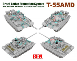 Rye Field Model 5091 T-55AMD Drozd APS w/workable track links 1/35 – zdjęcie 3