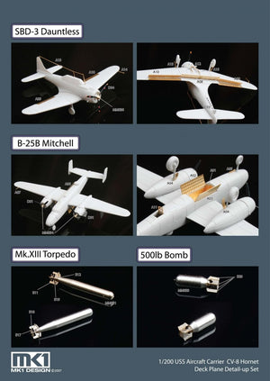 MK1 Design MS-20012 WWII US DECK PLANE SET I 1/200 – zdjęcie 9