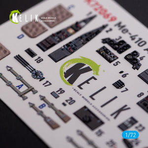 KELIK K72069 Messerschmitt Me410A-1 interior 3D decals for Airfix kit 1/72 – image 5