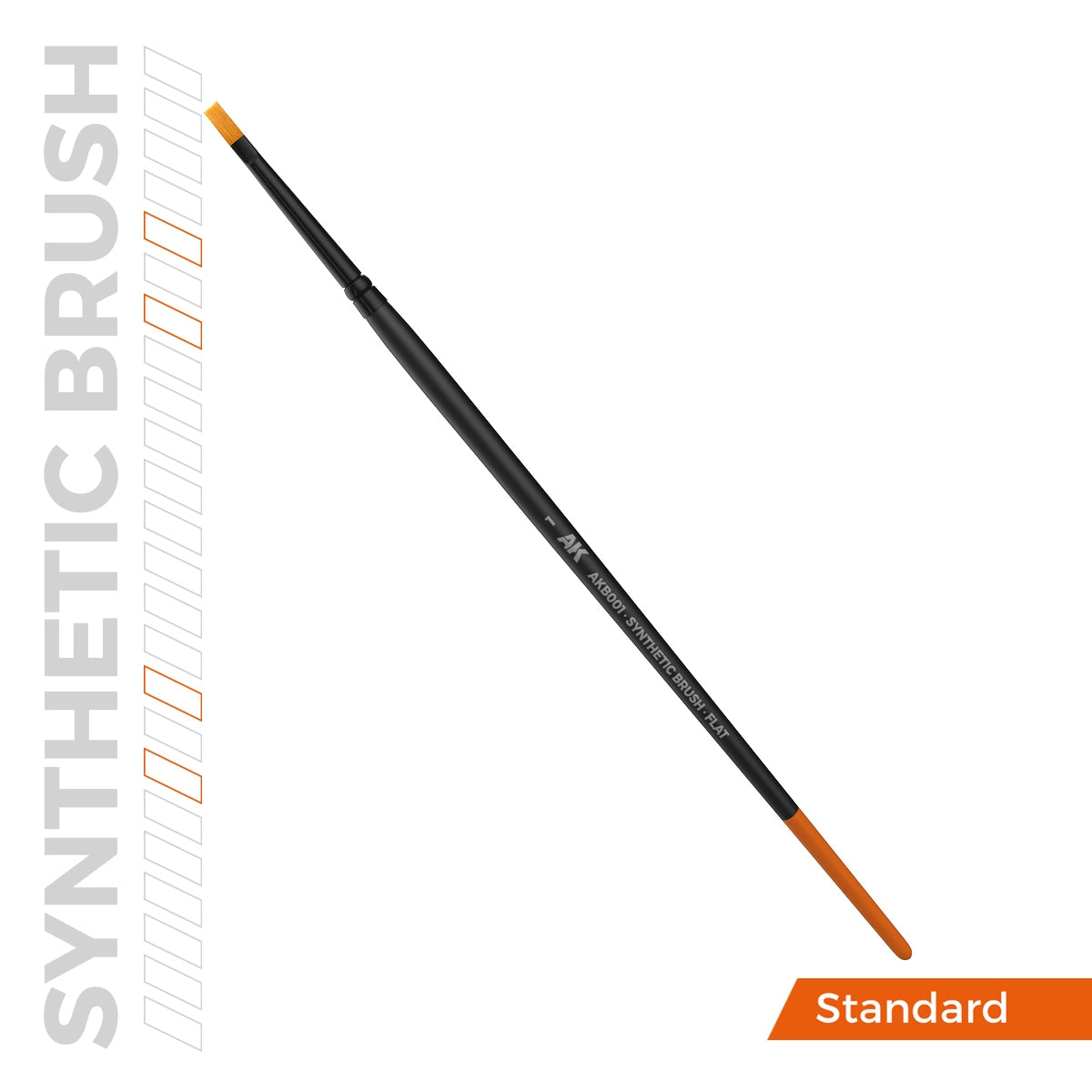 AK Interactive AKB001 AK SYNTHETIC BRUSH – FLAT 1 – zdjęcie 2