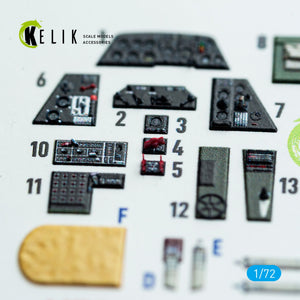Kelik K72137 TBM-3 Avenger - interior 3D decals for HobbyBoss kit 1/72
