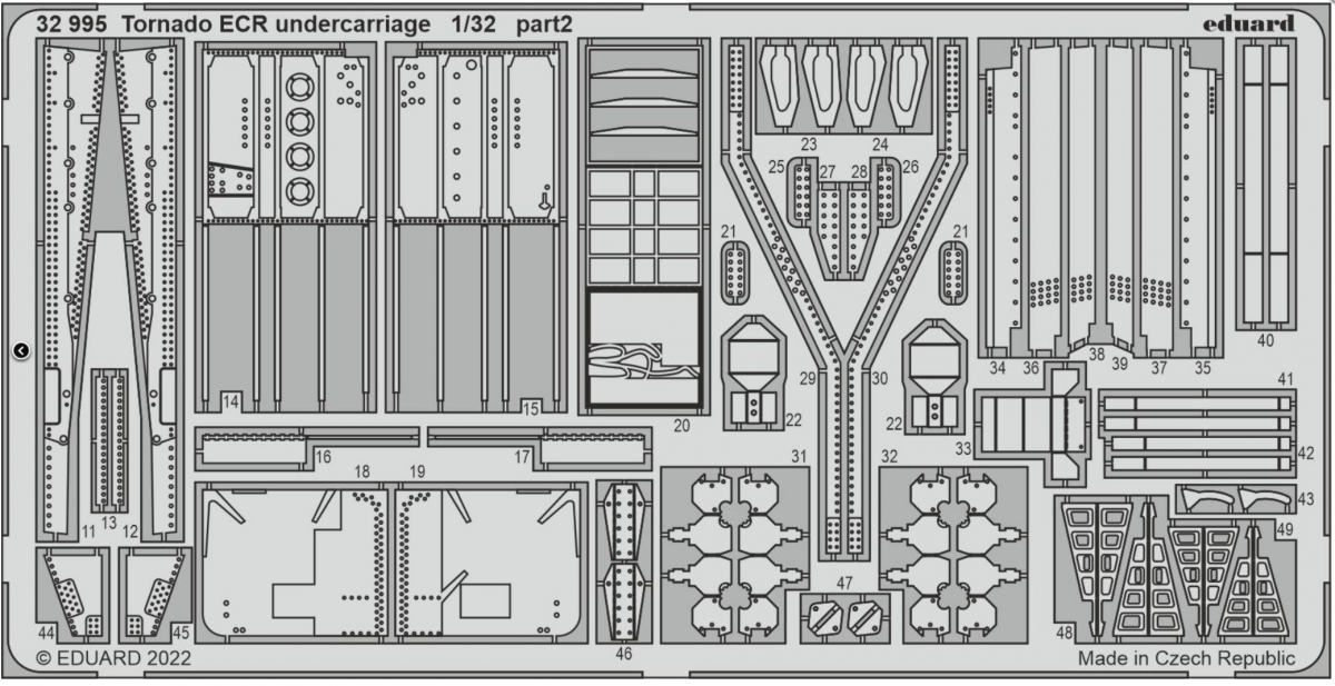 Eduard 32995 Tornado ECR undercarriage ITALERI 1/32 – zdjęcie 2