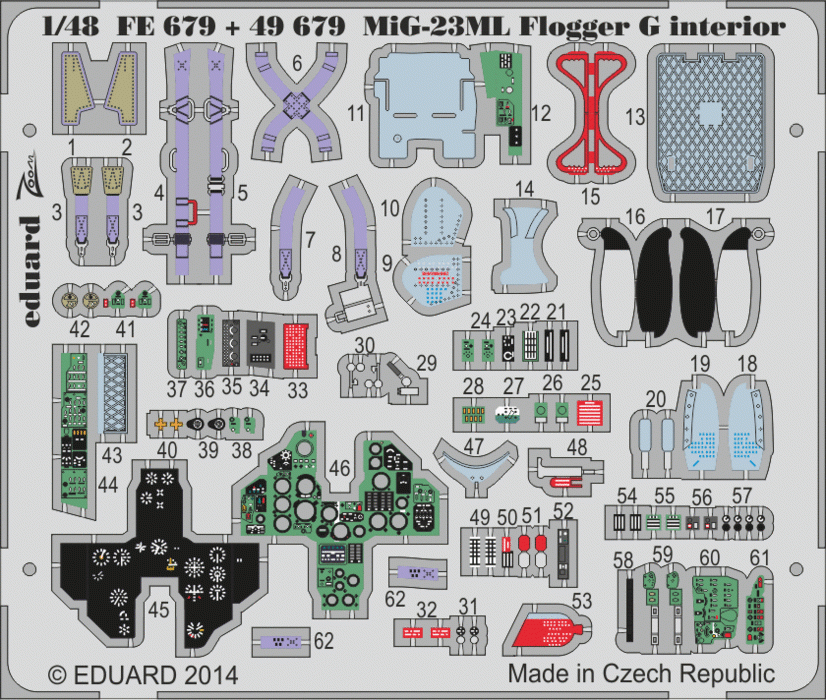 Eduard 49679 MiG-23ML Flogger G interior SA TRUMPETER 1/48