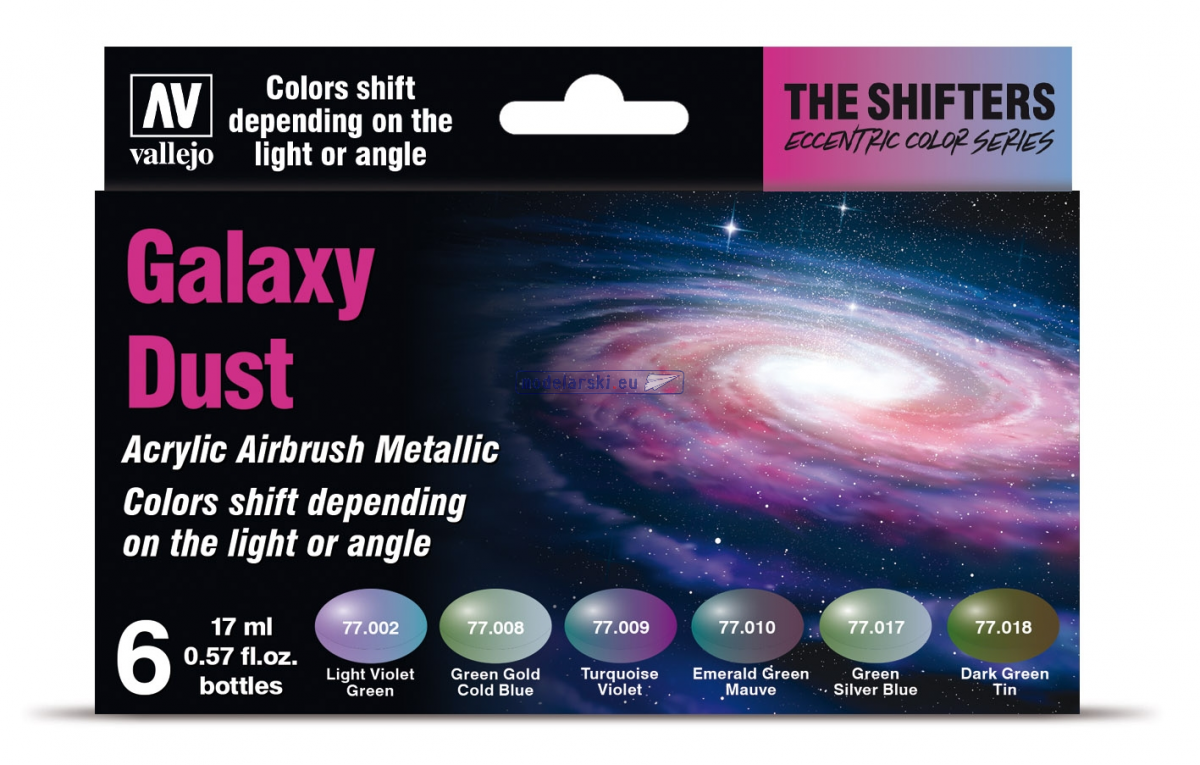 Vallejo 77092 Eccentric The Shifters Set of 6 paints 17ML - Galaxy Dust – image 2