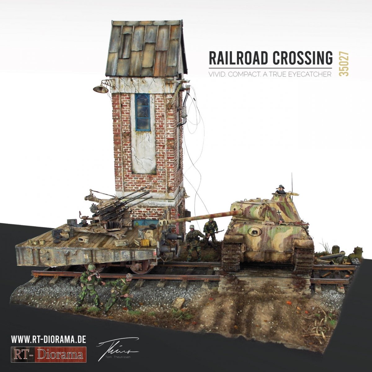 RT-Diorama 35027 Diorama-Base: Railroad Crossing 1/35 – zdjęcie 2