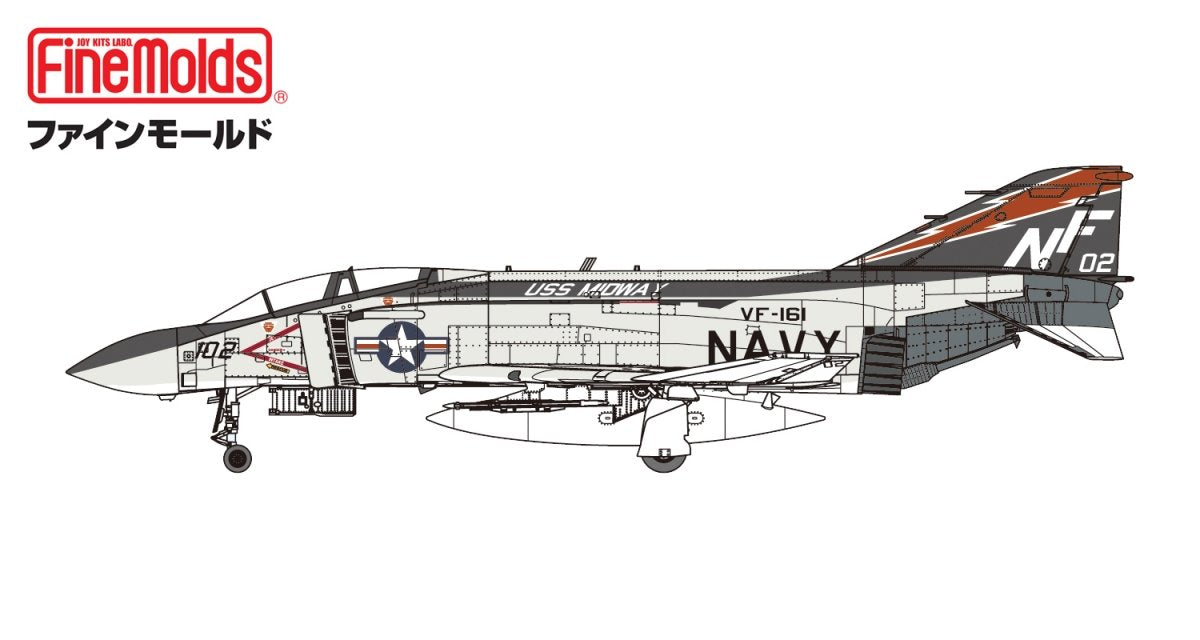 Fine Molds 72743 U.S. Navy Jet Fighter F-4J “USS Midway 1978” 1/72 – zdjęcie 7