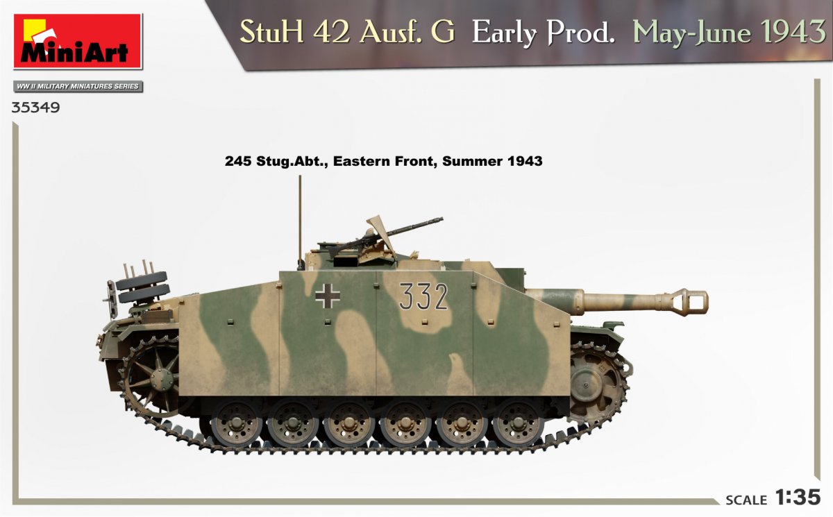 Mini Art 35349 StuH 42 Ausf. G Early Prod. May-June 1943 1/35 – zdjęcie 7