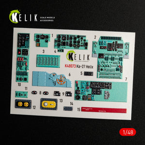 KELIK K48073 Ka-27 Helix interior 3D decals for HobbyBoss kit 1/48 – zdjęcie 2