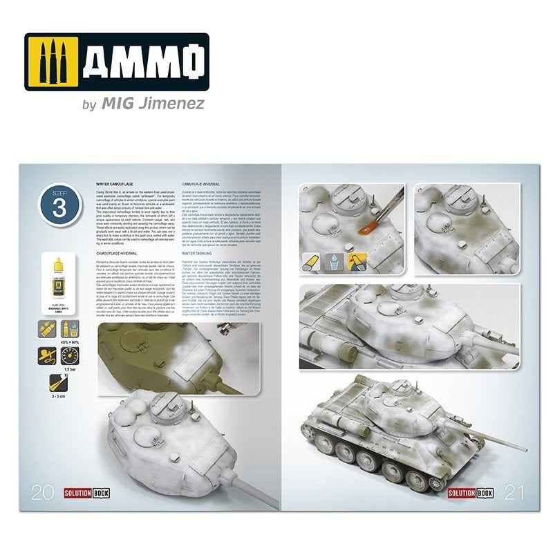 AMMO of Mig Jimenez 7903 SOLUTION BOX MINI (20) - How to paint WWII Soviet Winter Vehicles – zdjęcie 5