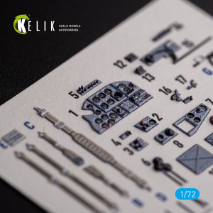 KELIK K72138 Il-2 Shturmovik - interior 3D decals for Tamiya kit 1/72 – image 2