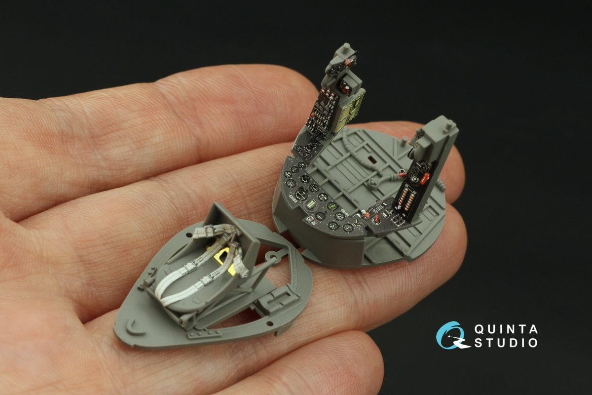 Intérieur coloré imprimé en 3D sur papier décalcomanie pour F4U-2 Corsair (Magic Factory) Quinta Studio QD48460, échelle 1/48  – image 9