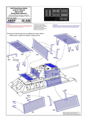 Aber 35A050 Osłony przeciw panzerfaustom do T-34 i IS-2 1/35 – zdjęcie 4