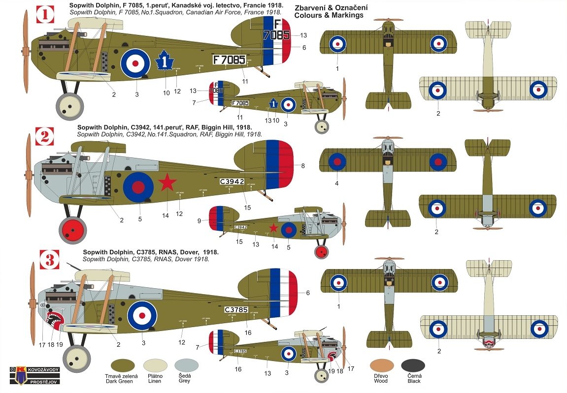 Kovozavody Prostejov KPM0274 Sopwith Dolphin &amp;quot;Special Markings&amp;quot; 1/72 – image 2