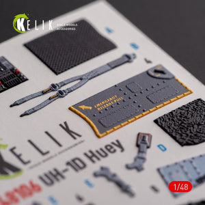 KELIK K48106 UH-1D &amp;quot;Huey&amp;quot; - interior 3D decals for Zimi Model/KittyHawk kit 1/48 – zdjęcie 2