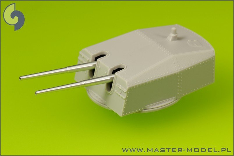 Master SM-200-007 German battleship Bismarck - secondary and heavy AA armament barrels - 15cm (12 pcs), 10,5 cm (16 pcs) – Bild 3
