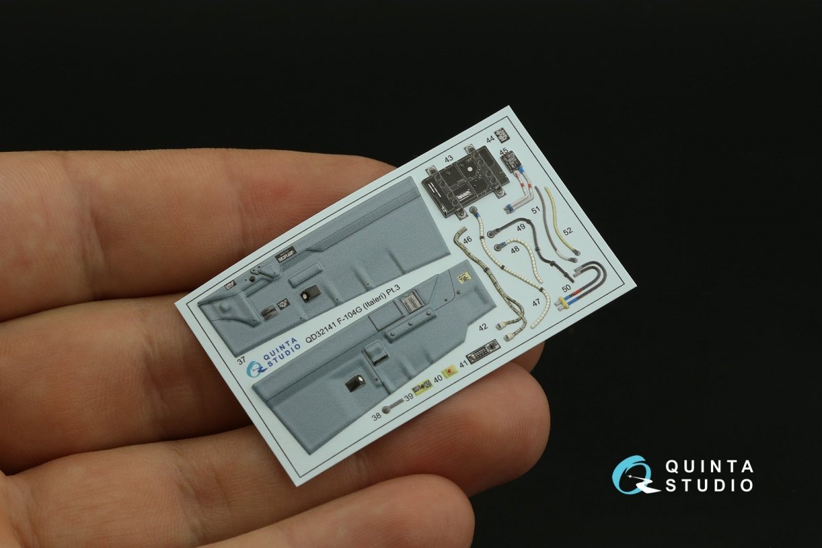 Quinta Studio QD32141 F-104G 3D-Printed &amp;amp; colored Interior on decal paper (Italeri) 1/32 – image 6