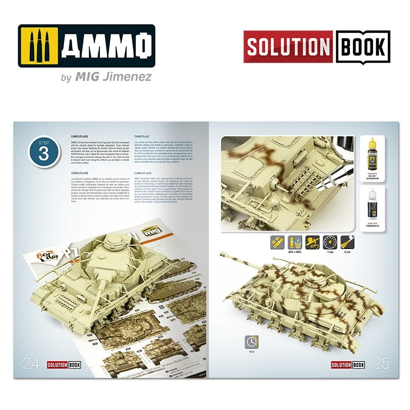 Ammo of Mig 6527 How to Paint WWII German Mid-War Vehicles SOLUTION BOOK 21 (Multilingual Book) – zdjęcie 8