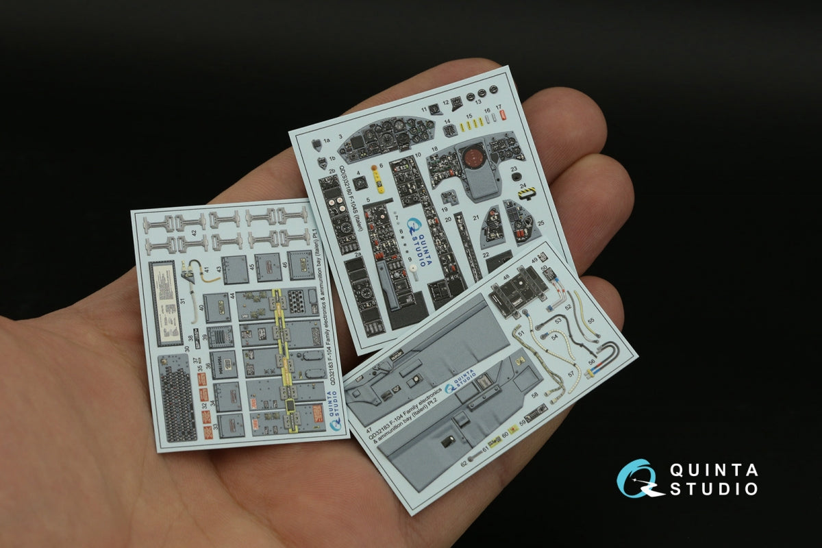 Quinta Studio QD32180 F-104S 3D-Printed coloured Interior on decal paper (Italeri) 1/32 – immagine 2