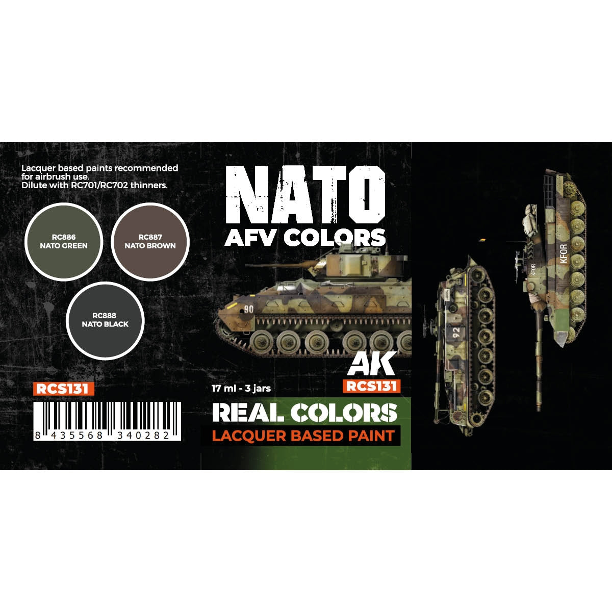 AK Interactive RCS131 NATO AFV Colors 3x17ml – zdjęcie 2