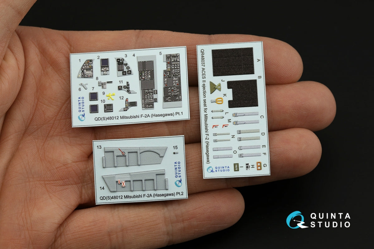 Quinta Studio QD48012 Mitsubishi F-2A 3D-Printed coloured Interior on decal paper (Hasegawa) 1/48 – zdjęcie 4