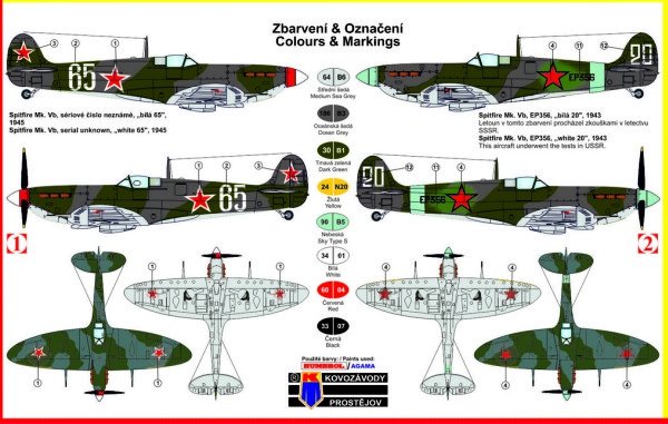Kovozavody Prostejov KPM0068 Supermarine Spitfire Mk.Vb Red stars 1/72 – image 2