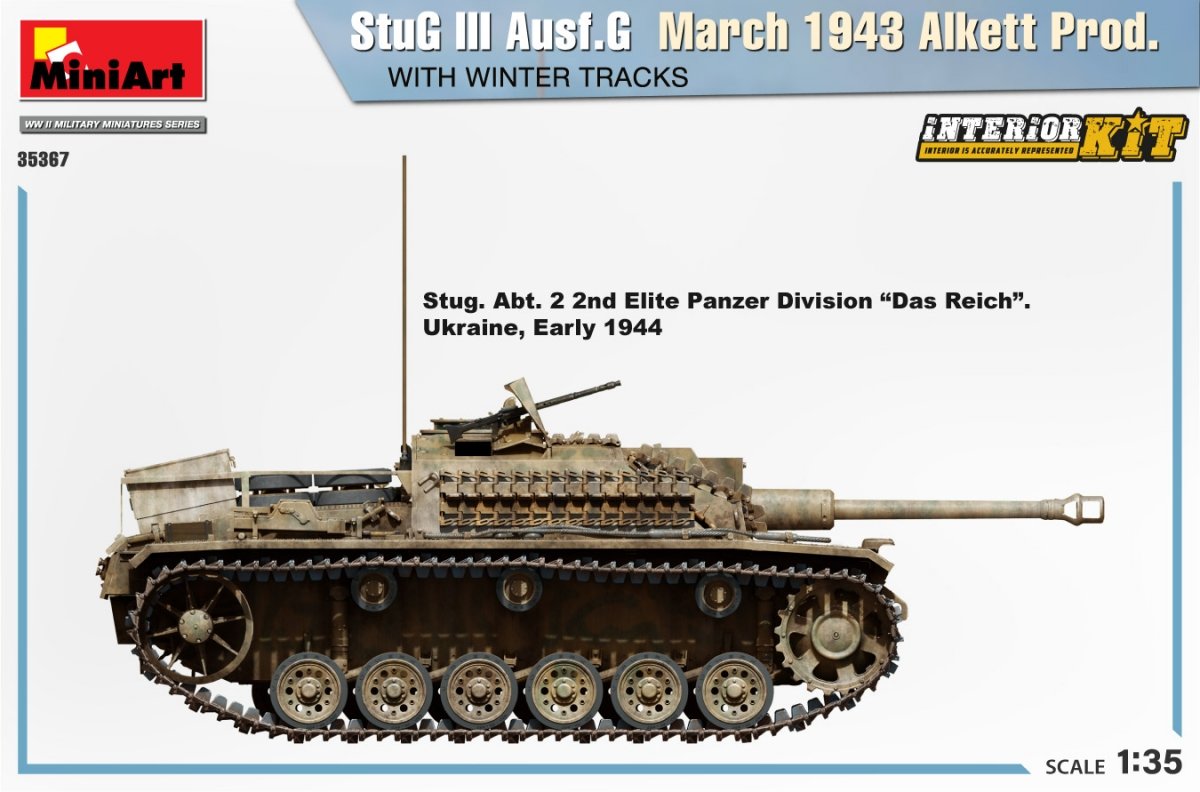 Mini Art 35367 StuG III Ausf. G March 1943 Alkett Prod. WITH WINTER TRACKS. INTERIOR KIT 1/35 – image 7