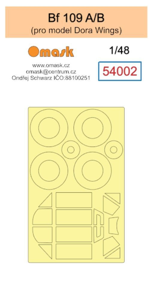 Omask 54002 Bf 109 A/B (Dora Wings) 1/48
