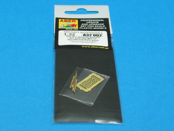 Aber A32002 Set of 2 barrels for German 7,92 mm MG 17 aircraft machine guns 1/32 – zdjęcie 5