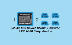 Trumpeter 02343 Soviet 122mm Howitzer 1938 M-30 (Early Version) 1/35 – zdjęcie 4