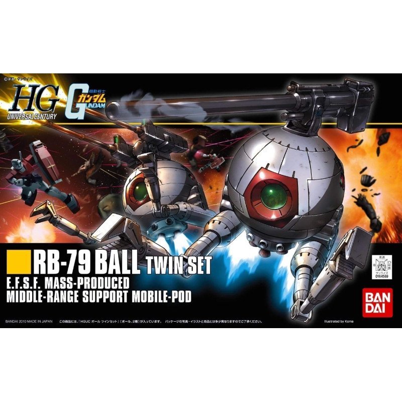 Bandai 58004 HGUC RB-79 BALL TWIN SET GUN58004 1/144
