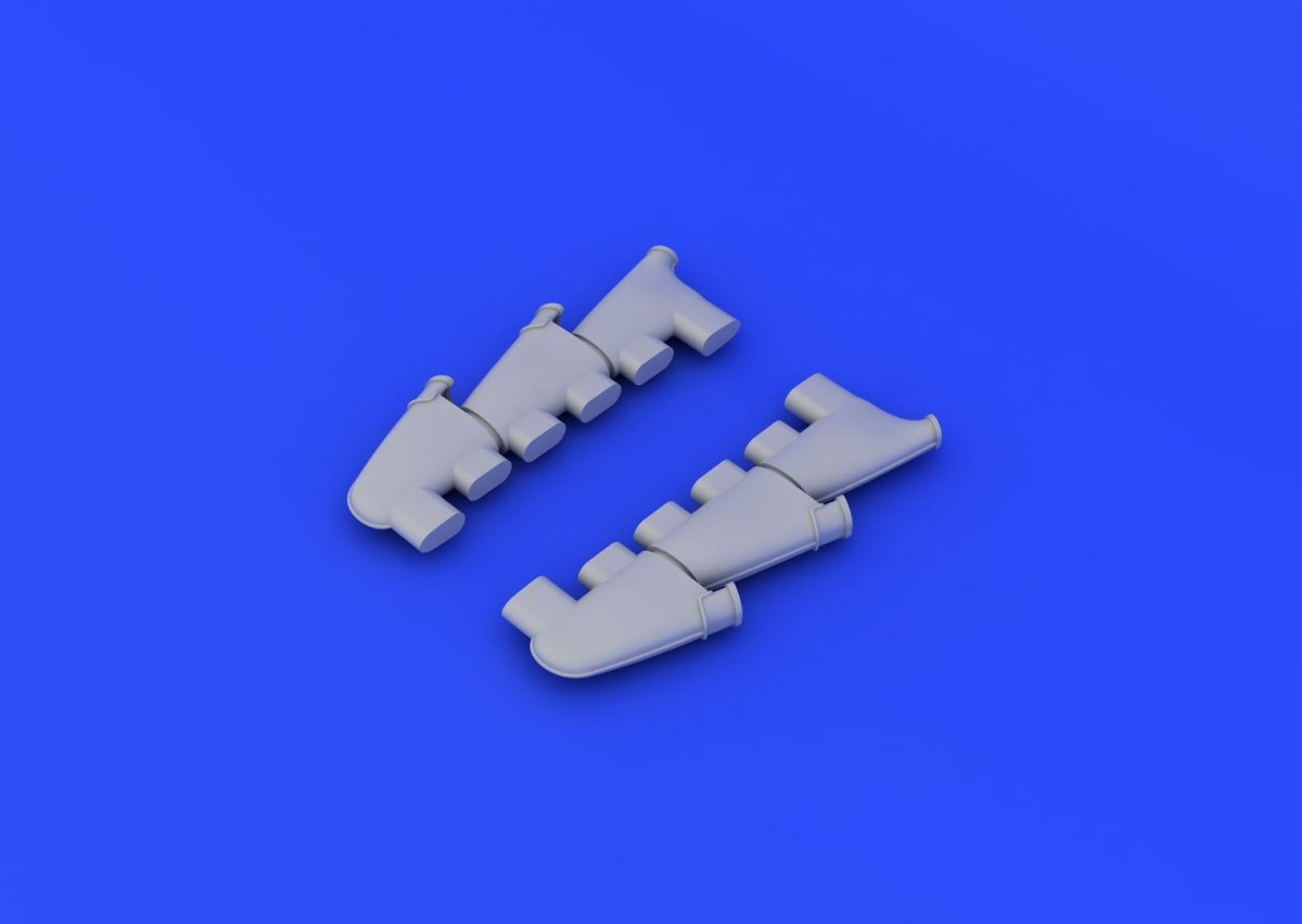 Eduard 648211 Spitfire Mk. I exhaust stacks 1/48 (AIRFIX) – immagine 2