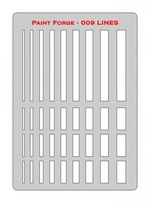 Paint Forge PFST009L STENCIL - LINES