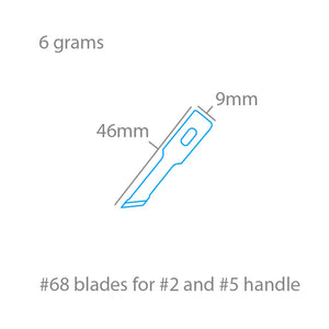 Modelcraft PKN2768 #68 Stencil Edge Blades x 5 For #2 or #5 Handles – zdjęcie 2