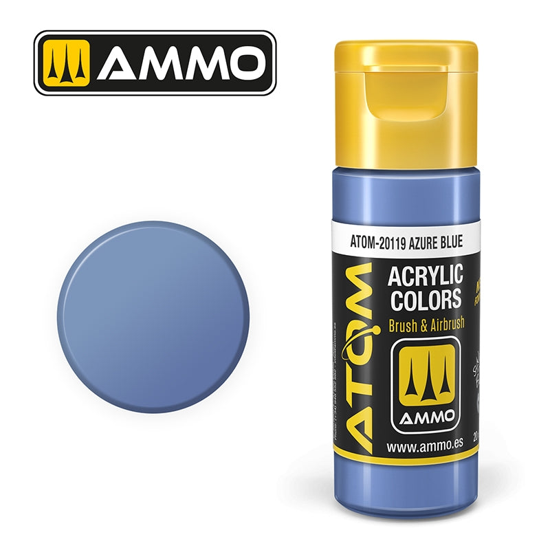 AMMO of Mig Jimenez 20119 ATOM COLOR Azure Blue 20ml