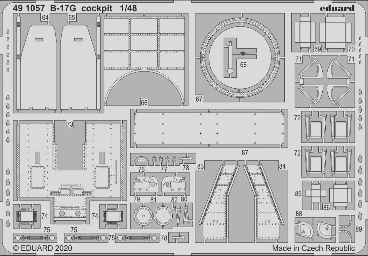 Eduard 491057 B-17G cockpit 1/48 HK MODELS – zdjęcie 2