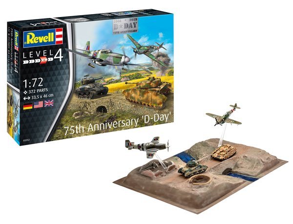 Revell 03352 75 th Anniversary D-Day Set (diorama i cztery modele) 1/72 – immagine 2