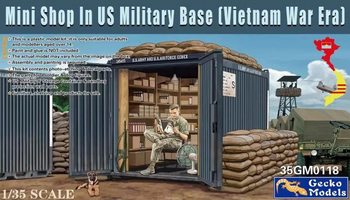 Gecko Models 35GM0118 Mini Shop in US Military Base (Vietnam War Era) 1/35