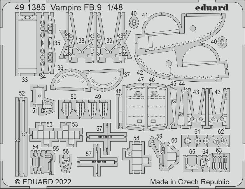 Eduard 491385 Vampire FB.9 Airfix 1/48