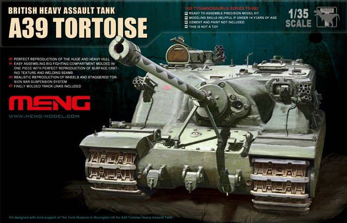 Maquette Meng TS-002 Char d'assaut lourd britannique A39 Tortoise (1/35)