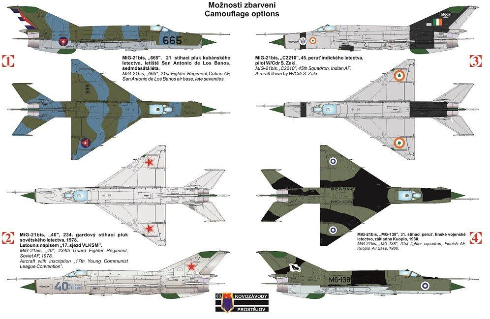 Kozavody Prostejov KPM0102 MiG-21 BIS Fishbed Part II. 1/72 – immagine 2