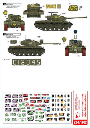 Star Decals 72-A1142 Korean War 1950-53 # 3. USMC Tanks. Patton. 1/72 – zdjęcie 2