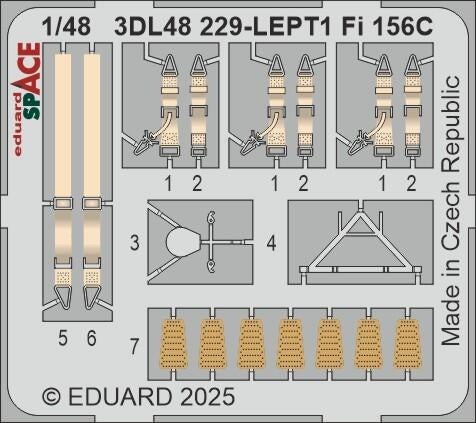 Eduard 3DL48229 Fi 156C SPACE TAMIYA 1/48 – zdjęcie 3