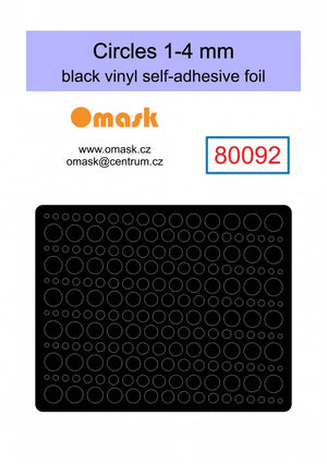 Omask X8001 Universal set 1 - black vinyl foil (80092, 80093, 80094, 80095, 80096) – image 2