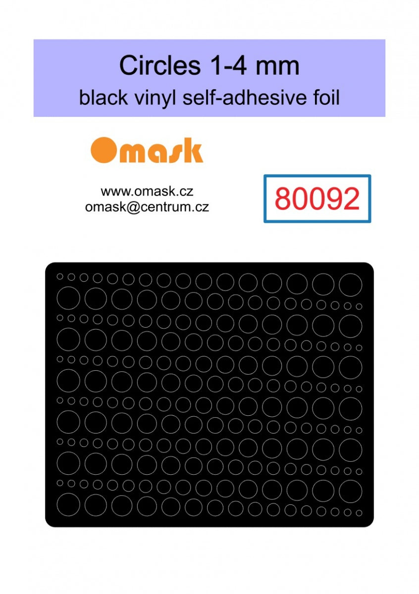 Omask X8001 Universal set 1 - black vinyl foil (80092, 80093, 80094, 80095, 80096) – image 2