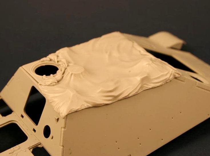 Panzer Art RE35-124 Jagdpanther roof with canvas cover 1/35 – zdjęcie 4