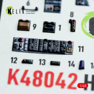 Kelik K48042 Harrier GR1/GR3 interior 3D decals for Kinetic kit 1/48