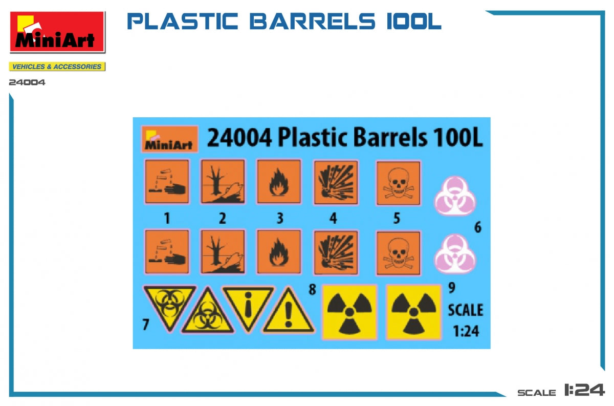MiniArt 24004 PLASTIC BARRELS 100L 1/24 – imagen 2