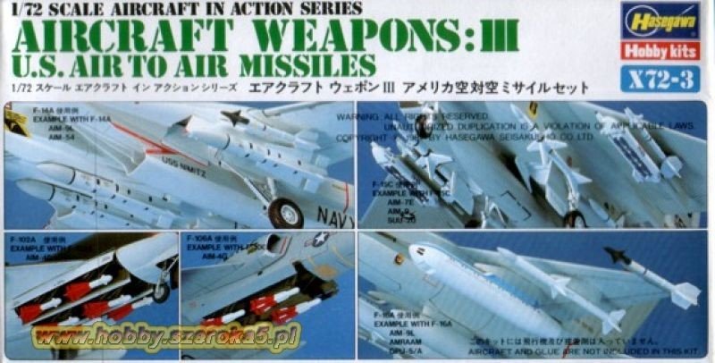 Hasegawa X72-3 US Aircraft weapons III 1/72